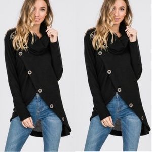 🍁BOUTIQUE SALE!🍁 Black knit cowl neck sweaters